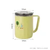 X111-2459 single-handled stainless steel cup with lid, drinking cup, mug, coffee cup, milk cup Item Picture